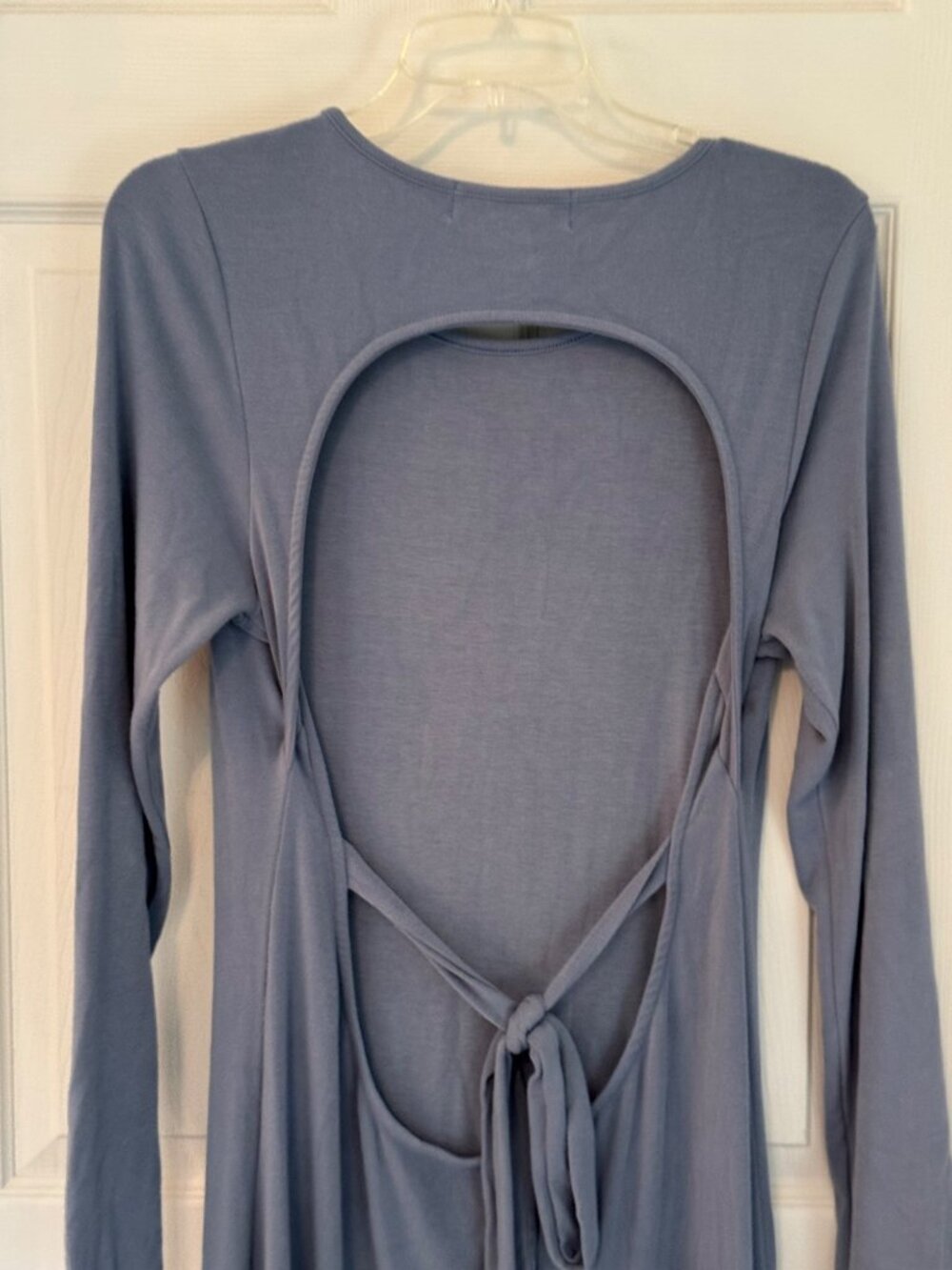 Free People Beach Aubre Open-Back Essential Maxi Dress Long Sleeve Stretch Large - Picture 8 of 11
